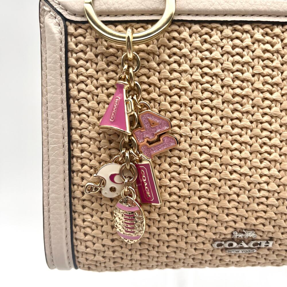 COACH Bag Charm Key Chain RARE, Cheerleading Football  NWOT - Picture 6 of 7